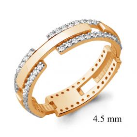 Золотое кольцо AQUAMARINE 62311А с фианитом 62311А фото