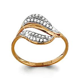 Золотое кольцо AQUAMARINE 62342А с фианитом 62342А фото