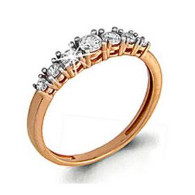 Золотое кольцо AQUAMARINE 62408 с Swarovski 62408 фото