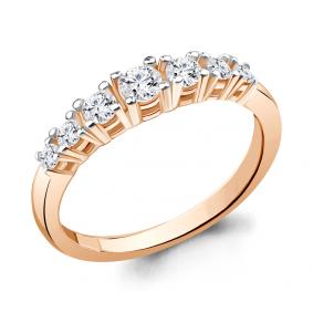 Золотое кольцо AQUAMARINE 62408А с Swarovski 62408А фото