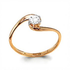 Золотое кольцо AQUAMARINE 62412 с Swarovski 62412 фото