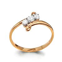 Золотое кольцо AQUAMARINE 62419 62419 фото