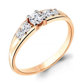 Золотое кольцо AQUAMARINE 62434 с Swarovski 62434 фото