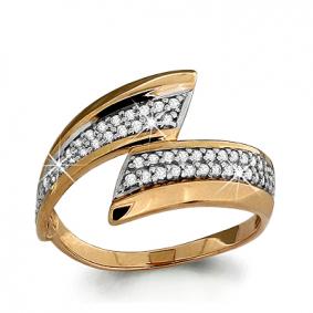 Золотое кольцо AQUAMARINE 62730А с фианитом 62730А фото