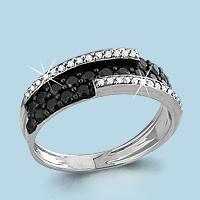 Кольцо из белого золота AQUAMARINE 62761Ч с фианитом 62761Ч фото