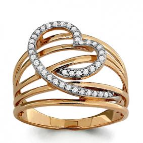 Золотое кольцо AQUAMARINE 62816А 62816А фото