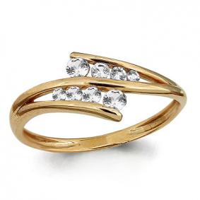 Золотое кольцо AQUAMARINE 62945 62945 фото