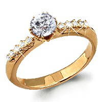 Золотое кольцо AQUAMARINE 63211 63211 фото