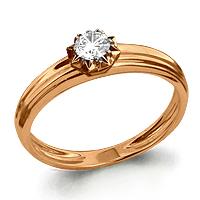 Золотое кольцо AQUAMARINE 63261 с Swarovski 63261 фото