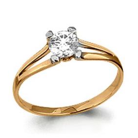 Золотое кольцо AQUAMARINE 63266 с Swarovski 63266 фото