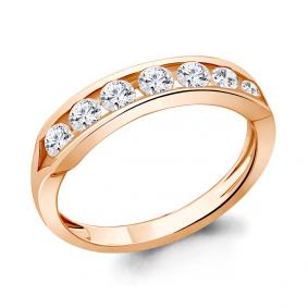 Золотое кольцо AQUAMARINE 63267 с Swarovski 63267 фото