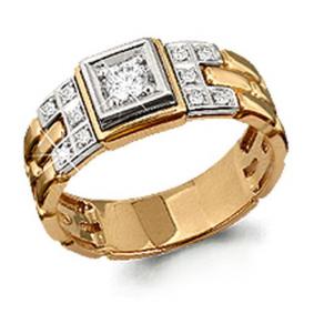 Золотое кольцо AQUAMARINE 63294 63294 фото