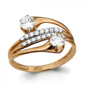 Золотое кольцо AQUAMARINE 63424А 63424А фото