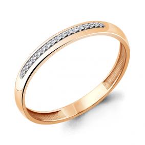 Золотое кольцо AQUAMARINE 63498А с фианитом 63498А фото