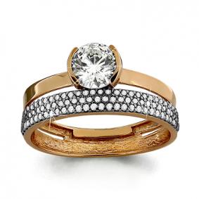 Золотое кольцо AQUAMARINE 63553А 63553А фото