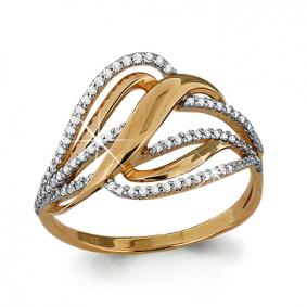 Золотое кольцо AQUAMARINE 63572А 63572А фото