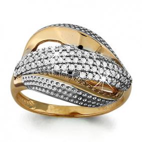 Золотое кольцо AQUAMARINE 63676А 63676А фото