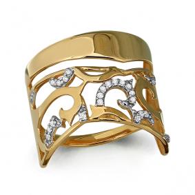 Золотое кольцо AQUAMARINE 64334А 64334А фото