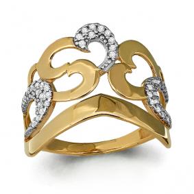 Золотое кольцо AQUAMARINE 64336А 64336А фото