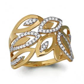 Золотое кольцо AQUAMARINE 64340А 64340А фото