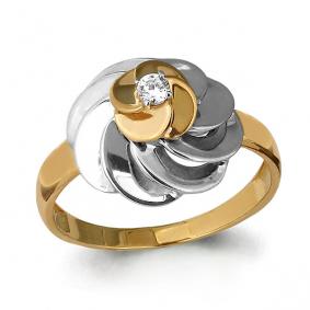 Золотое кольцо AQUAMARINE 64370 64370 фото