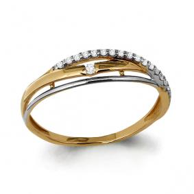 Золотое кольцо AQUAMARINE 64375А 64375А фото