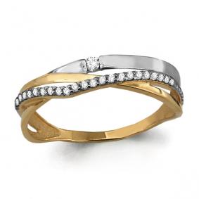 Золотое кольцо AQUAMARINE 64394А 64394А фото