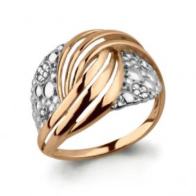 Золотое кольцо AQUAMARINE 64542А с фианитом 64542А фото