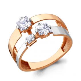 Золотое кольцо AQUAMARINE 64722 с фианитом 64722 фото