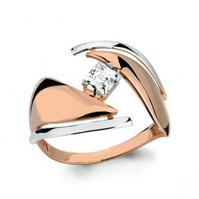 Золотое кольцо AQUAMARINE 64789 с фианитом 64789 фото