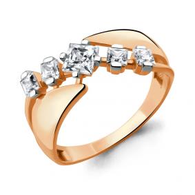 Золотое кольцо AQUAMARINE 64791 с фианитом 64791 фото