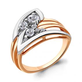 Золотое кольцо AQUAMARINE 64840А с Swarovski 64840А фото