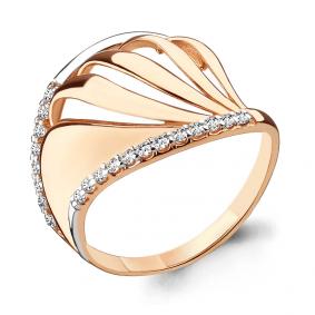 Золотое кольцо AQUAMARINE 64987А с фианитом 64987А фото