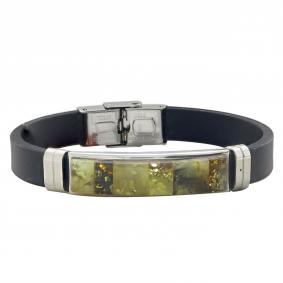 Браслет из каучука ИП Шавкунов ИН с янтарём 65070070 65070070 фото