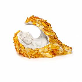 Подарочный сувенир Крылья Ангела из полистоуна ИП Шавкунов ИН с янтарём 65270050 65270050 фото