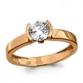 Золотое кольцо AQUAMARINE 66037 с Swarovski 66037 фото