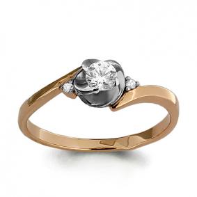 Золотое кольцо AQUAMARINE 66060А 66060А фото