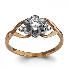 Золотое кольцо AQUAMARINE 66077 66077 фото