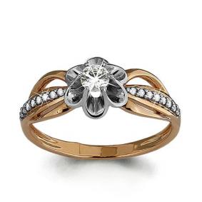 Золотое кольцо AQUAMARINE 66078А 66078А фото