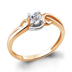 Золотое кольцо AQUAMARINE 66083 с Swarovski 66083 фото