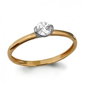 Золотое кольцо AQUAMARINE 66087 с Swarovski 66087 фото