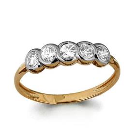 Золотое кольцо AQUAMARINE 66088 66088 фото