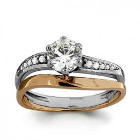 Золотое кольцо AQUAMARINE 66117А 66117А фото