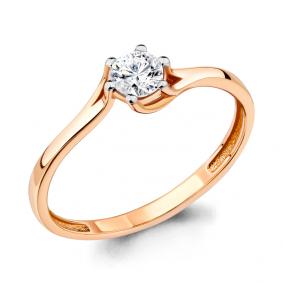 Золотое кольцо AQUAMARINE 66127 с Swarovski 66127 фото