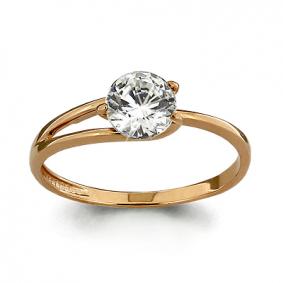 Золотое кольцо AQUAMARINE 66223 с Swarovski 66223 фото