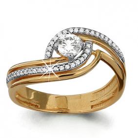 Золотое кольцо AQUAMARINE 66236А 66236А фото