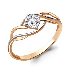 Золотое кольцо AQUAMARINE 66280 с Swarovski 66280 фото