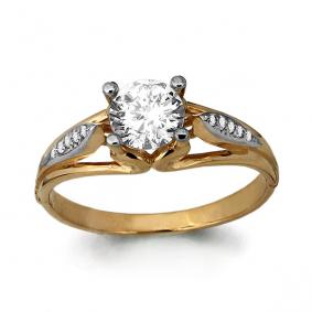 Золотое кольцо AQUAMARINE 66287А 66287А фото