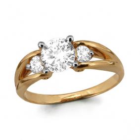 Золотое кольцо AQUAMARINE 66292 66292 фото