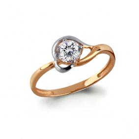 Золотое кольцо AQUAMARINE 66367 с Swarovski 66367 фото